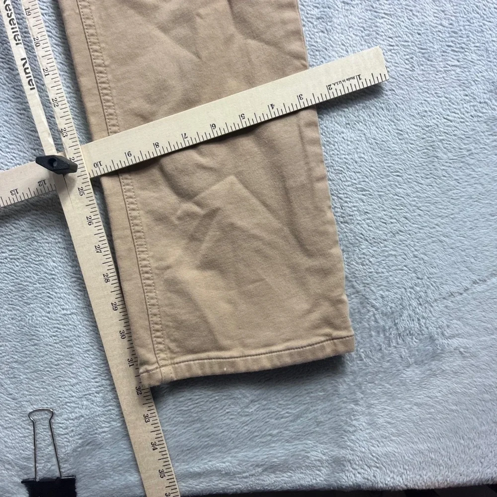 Banana Republic Traveler Pants Mens 35x32 Slim Fit Tan Khaki Chino 5-Pocket